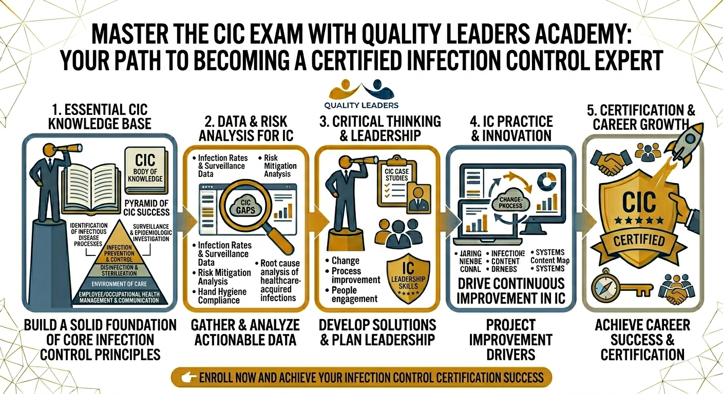 MASTER THE CIC EXAM WITH QUALITY LEADERS ACADEMY: YOUR PATH TO BECOMING A CERTIFIED INFECTION CONTROL EXPERT