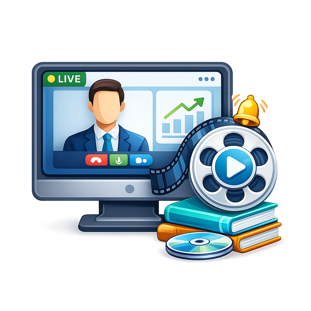 Live and recorded access icon