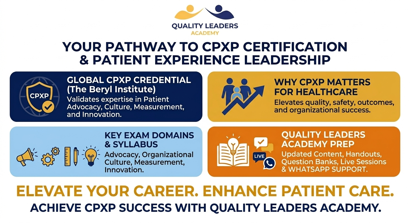 ELEVATE PATIENT EXPERIENCE: HOW QUALITY LEADERS ACADEMY PREPARES YOU FOR THE CPXP EXAM