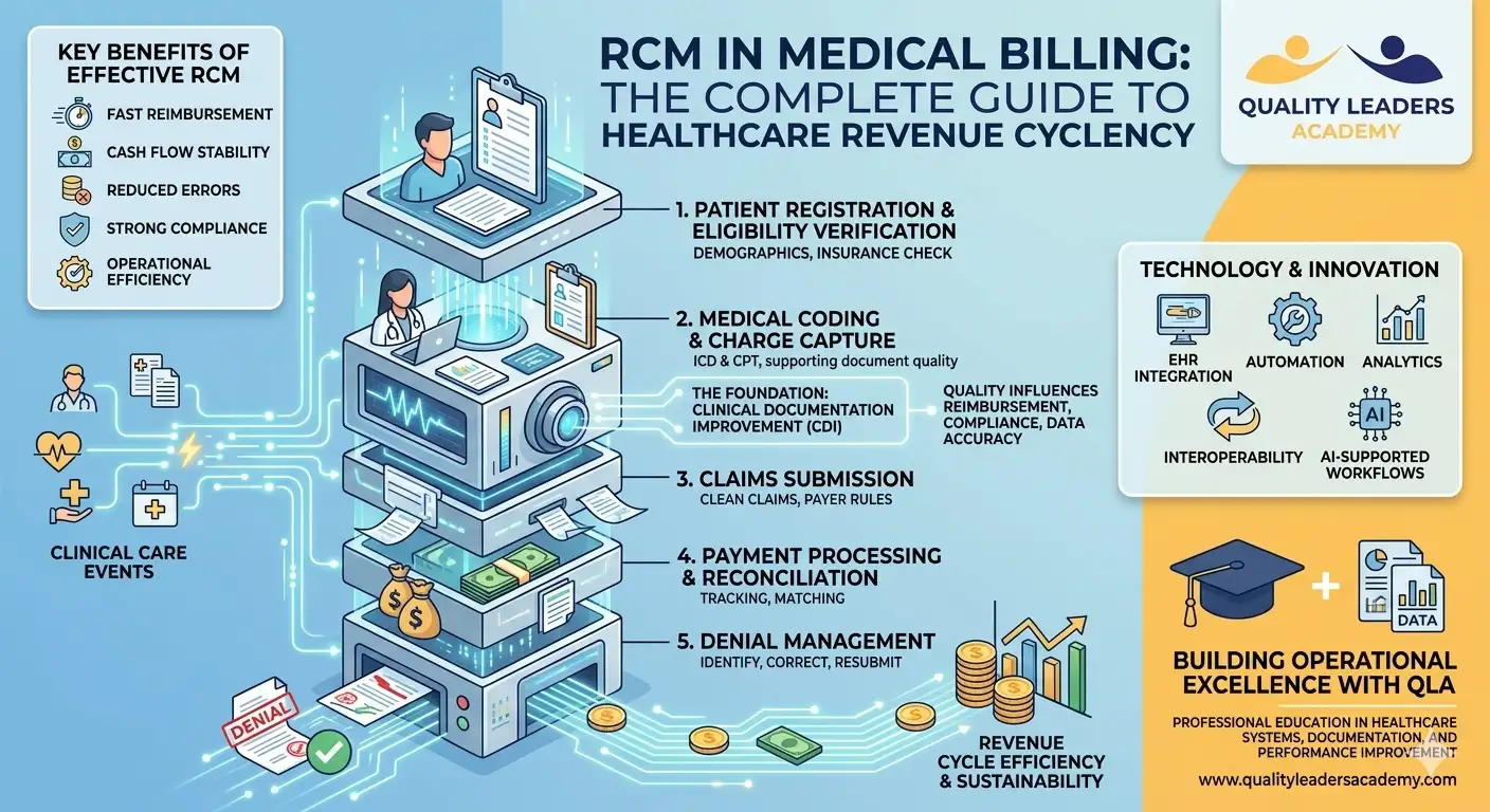 RCM IN MEDICAL BILLING: A COMPLETE GUIDE TO HEALTHCARE REVENUE CYCLE EFFICIENCY