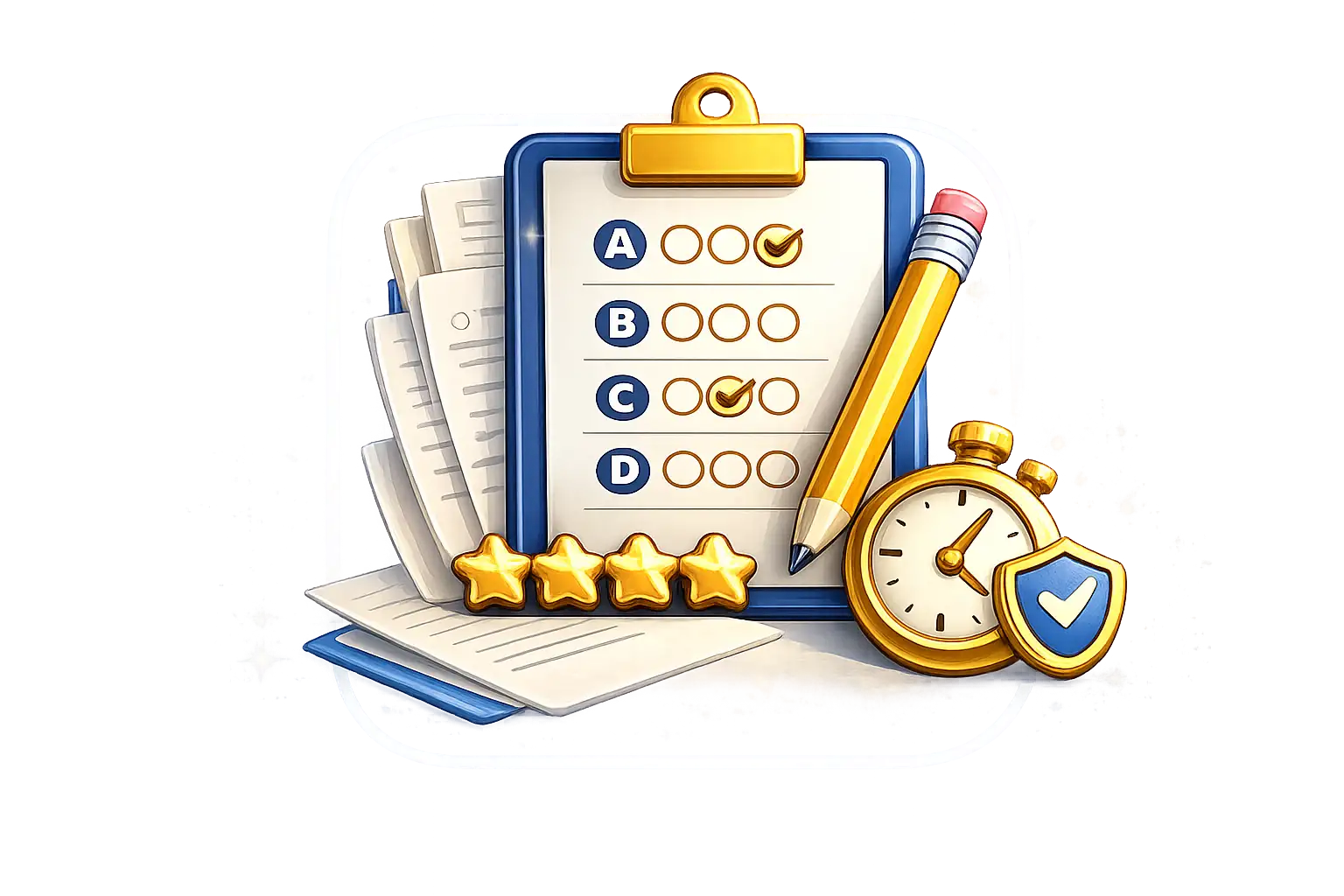 24 Mock Exams and 6 Weekly Quizzes